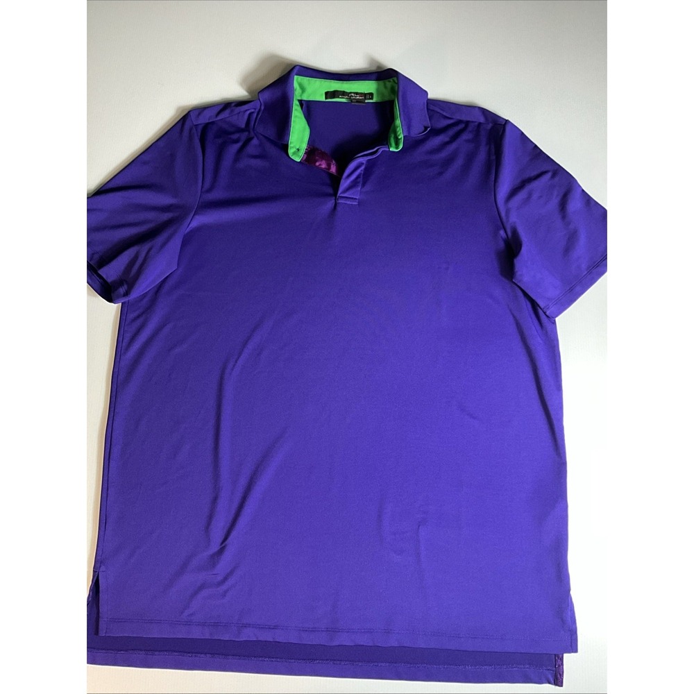 RLX Ralph Lauren Polo Shirt Mens Extra Large Purple Light Stretchy Rugby Golf